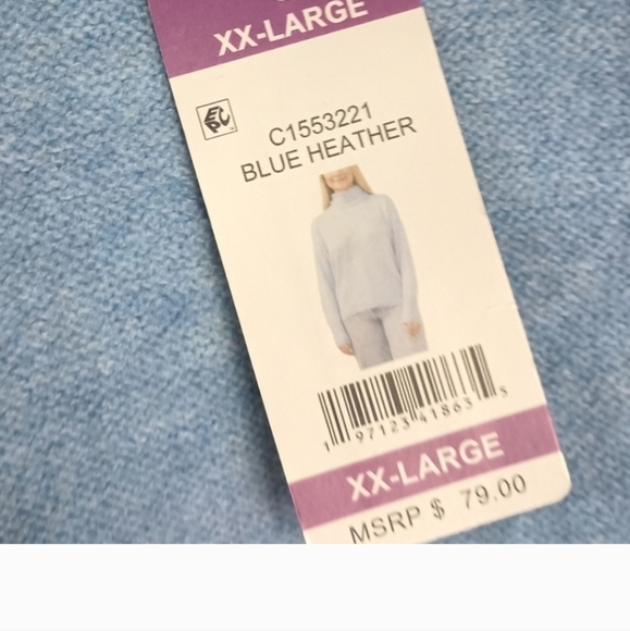 NWT Vince Camuto Ladies Turtleneck Sweater in Blue 💙 XXL - Picture 7 of 8